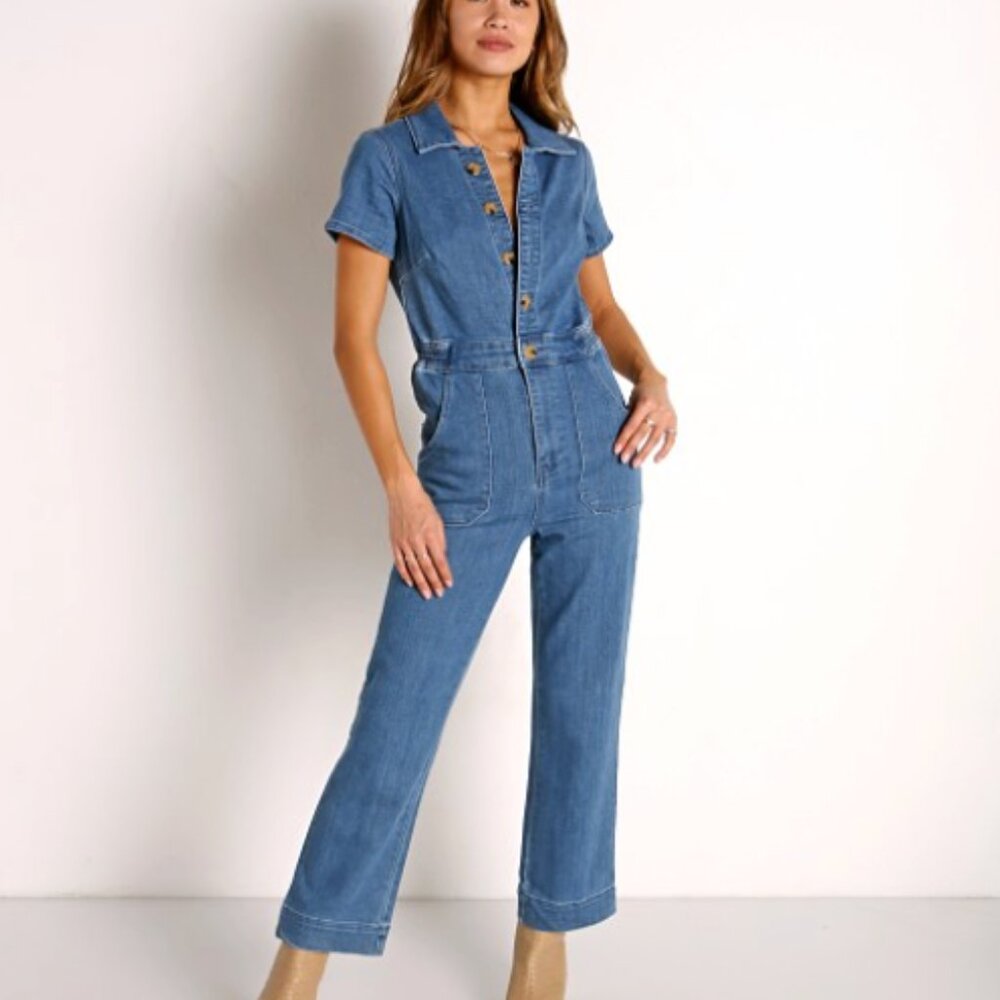 Show Me Your Emery Jumpsuit in French Blue  Women’s Size Small